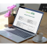 Website content audit on laptop